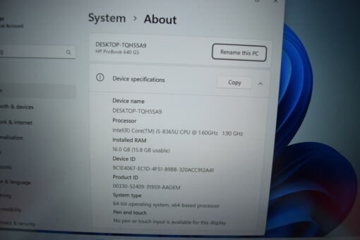 HP Probook 640 G5 14" i5 8th gen RAM 16GB SSD 512GB  Grade B+ 11413 - Image 11