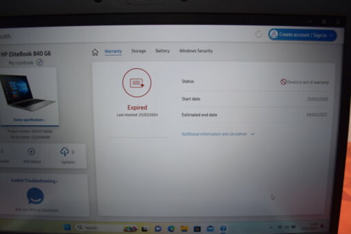 HP Elitebook 840 G6 14" i5 8th Gen RAM 16GB SSD 512GB GradeB+ 11446 - Image 14