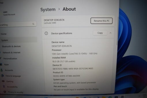 Dell Latitude 5440 14'' i5 13th gen RAM 16GB SSD 256GB laptop SKU11419 - Image 11