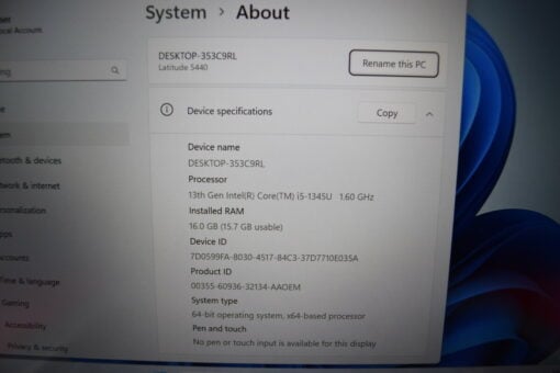 Dell Latitude 5440 14'' i5 13th gen RAM 16GB SSD 256GB laptop SKU11418 - Image 11