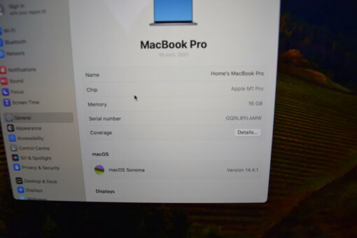 Apple MacBook Pro M1 PRO 16" 2021 A2485 RAM 16GB SSD 1TB Grade A+ 11517 - Image 12