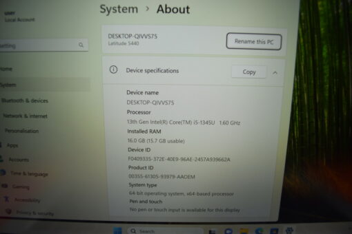 Dell Latitude 5440 14'' i5 13th gen RAM 16GB SSD 256GB laptop GradeA- SKU11485 - Image 13