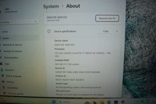 DELL Latitude 7320 13.3" i7 11th Gen 512GB SSD 16GB RAM Grade A Laptop SKU11506 - Image 11