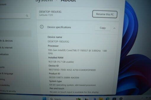 DELL Latitude 7320 13.3" i7 11th Gen 512GB SSD 16GB RAM Grade A- Laptop SKU11505 - Image 12