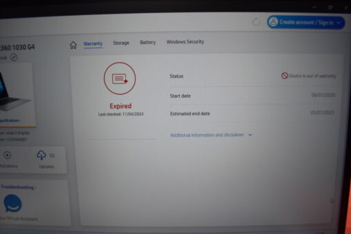 HP Elitebook 1030 x360 Touch G4 i5 8th SSD512GB RAM8GB Grade A- SKU11477 - Image 17