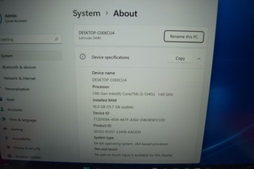 Dell Latitude 5440 14'' i5 13th gen RAM 16GB SSD 256GB laptop GradeA- SKU11493 - Image 11