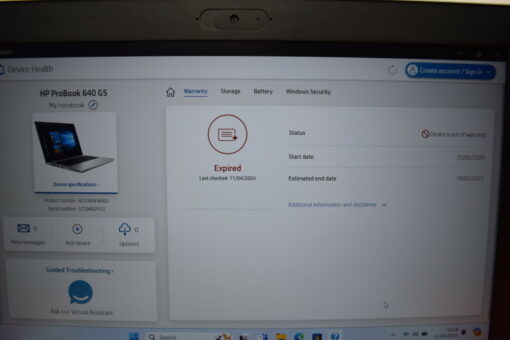 HP Probook 640 G5 14" i5 8th gen SSD 256GB RAM 8GB Grade B+ laptop SKU11475 - Image 14