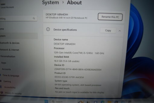 HP Probook 640 G9 14" i5 12th gen RAM 16GB SSD 512GB laptop GradeA- 11471 - Image 12