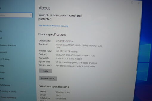 Lenovo Yoga Duet 7 13" i7 10th gen SSD 512GB RAM 16GB Touch GradeB+ SKU11494 - Image 12