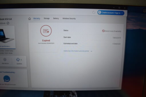 HP Probook 650 G4 15.6" i5 8th Gen SSD 512GB RAM 16GB Grade B- Laptop SKU11488 - Image 21