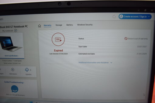 HP Elitebook 840 G7 14" i5 10th Gen SSD 512GB RAM 16GB Grade A- 11544 - Image 16