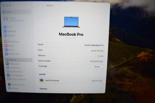 Apple MacBook Pro M1 Max 16" 2021 A2485 RAM 32GB SSD 512GB 10 CORES CPU / 24 CORES GPU Grade A+ SKU11578 - Image 10