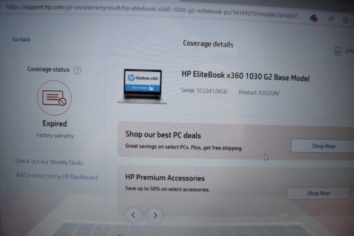 HP EliteBook x360 1030 G2 13.3" i5 7th gen SSD 512GB RAM 8GB Touch Convertible  Grade A- laptop SKU11542 - Image 14