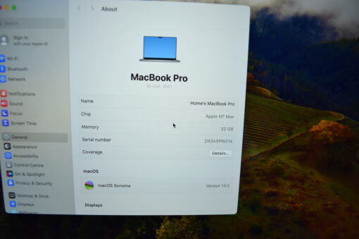 Apple MacBook Pro M1 Max 16" A2485 10 CORES CPU / 24 CORES GPU RAM 32GB SSD 512GB Laptop SKU11581 - Image 10