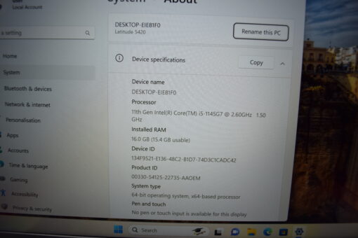 Dell Latitude 5420 14'' i5 11th gen RAM 16GB SSD 512GB Laptop SKU11547 - Image 11