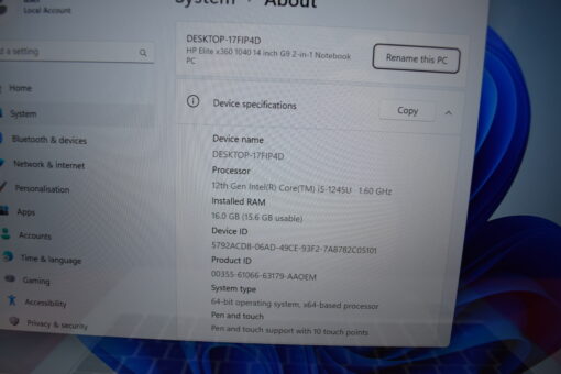 HP Elitebook 1040 x360 Touch G9 i5 12th SSD512GB RAM16GB SKU11571 - Image 11