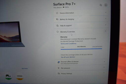 Microsoft Surface Pro7+ i5 11th Gen 12.3" SSD 256GB RAM 16GB Grade A- SKU11572 - Image 14