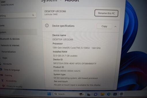 Dell Latitude 5440 14'' i5 13th gen RAM 16GB SSD 256GB laptop SKU11521 - Image 11