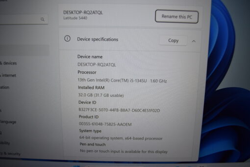 Dell Latitude 5440 14'' i5 13th gen RAM 32GB SSD 1TB laptop SKU11646 - Image 11