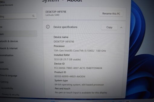 Dell Latitude 5440 14'' i5 13th gen RAM 32GB SSD 1TB laptop SKU11644 - Image 11