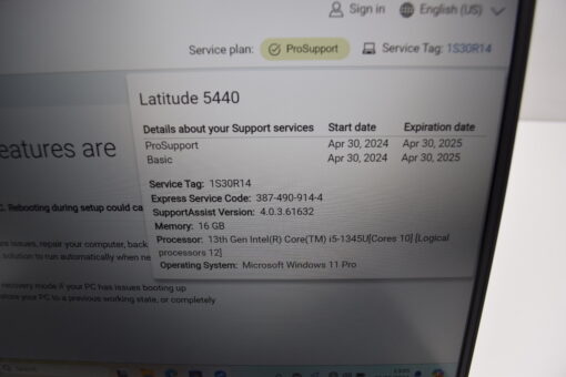 Dell Latitude 5440 14'' i5 13th gen RAM 16GB SSD 256GB laptop SKU11645 - Image 12