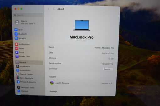 Apple MacBook Pro M1 PRO 2021 A2485 16" RAM 16GB SSD 1TB 10 CORE CPU / 16 CORES GPU Laptop SKU11657 - Image 10