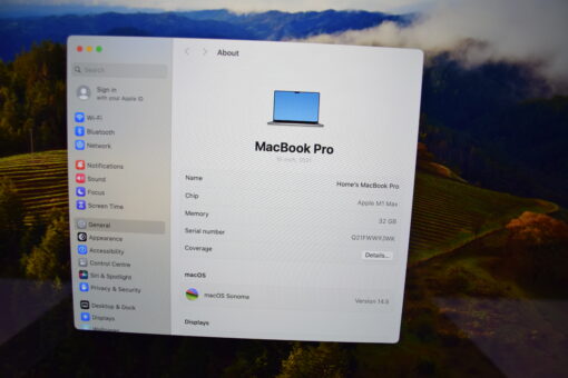 Apple MacBook Pro M1 Max 16" 10 CORES CPU / 24 CORES A2485 2021 SSD 512GB RAM 32GB  GPU Laptop SKU11588 - Image 10
