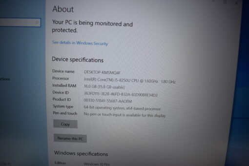 HP Elitebook 850 G5 15.6" i5 8th Gen SSD 512GB RAM 16GB Laptop SKU11620 - Image 13