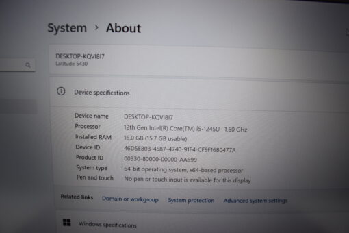 Dell Latitude 5430 14'' i5 12th gen RAM 16GB SSD 512GB warranty laptop SKU11603 - Image 11