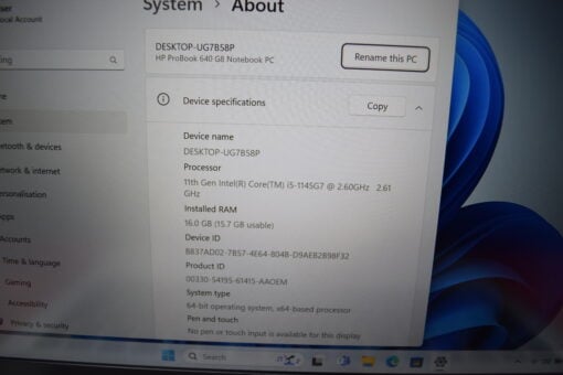 HP Probook 640 G8 14" i5 11th gen RAM 16GB SSD 512GB warranty laptop SKU11540 - Image 11