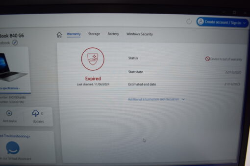 HP Elitebook 840 G6 14" i7 8th Gen RAM 16GB SSD 512GB Laptop SKU11601 - Image 14