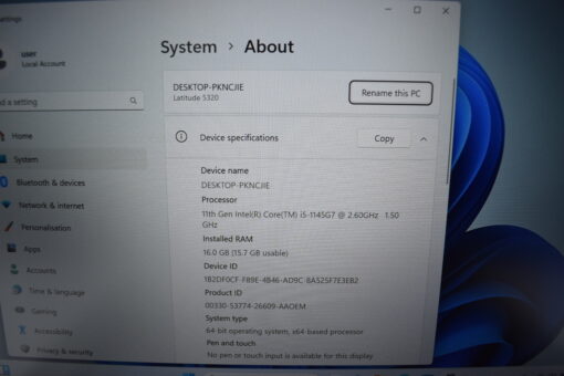 Dell Latitude 5320 13'' i5 11th gen RAM 16GB SSD 512GB warranty laptop SKU11602 - Image 11