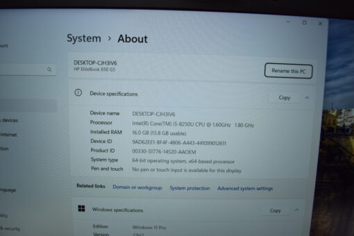 HP Elitebook 850 G5 15.6" i5 8th Gen SSD 512GB RAM 16GB Laptop SKU11630 - Image 20
