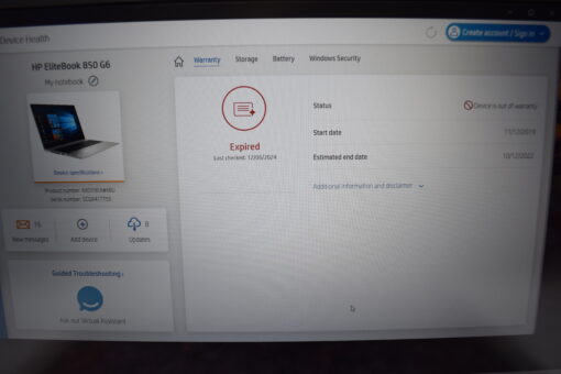 HP Elitebook 850 G5 15.6" i5 8th Gen SSD 512GB RAM 16GB Laptop SKU11614 - Image 18