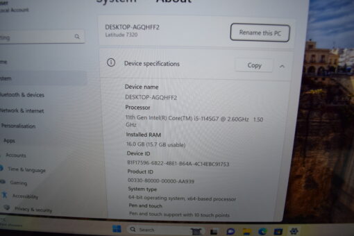 DELL Latitude 7320 13.3" Touch 2in1 i5 11th Gen 512GB SSD 16GB RAM SKU11604 - Image 11