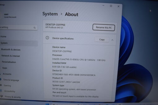 HP Probook 640 G5 14" i5 8th gen SSD 256GB RAM 8GB laptop SKU11611 - Image 17