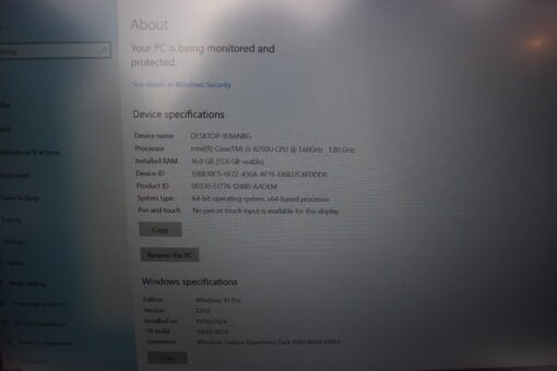 HP Elitebook 850 G5 15.6" i5 8th Gen SSD 512GB RAM 16GB Laptop SKU11623 - Image 11