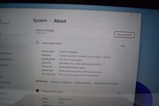Microsoft Surface Pro7 i5 10th Gen 12.3" SSD 256GB RAM 16GB tablet SKU11607 - Image 16