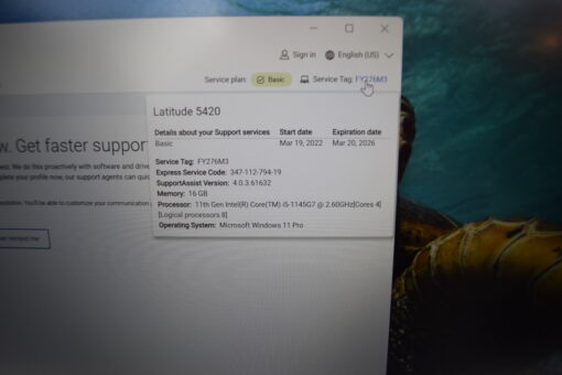 Dell Latitude 5420 14'' i5 11th gen RAM 16GB SSD 256GB Laptop SKU11641 - Image 5