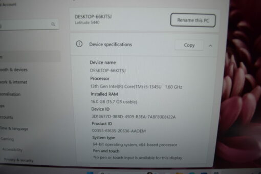 Dell Latitude 5440 14'' i5 13th gen RAM 16GB SSD 256GB laptop SKU11729 - Image 11