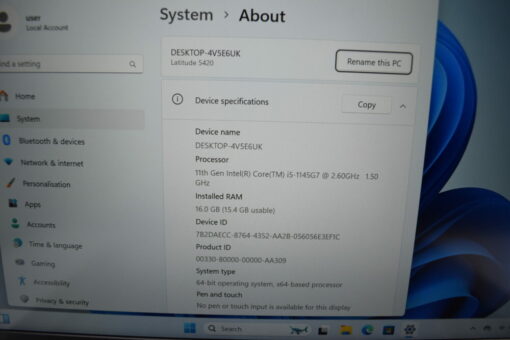 Dell Latitude 5420 14'' i5 11th gen RAM 16GB SSD 512GB Laptop SKU11722 - Image 11