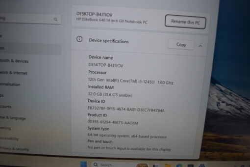 HP EliteBook 640 G9 14" i5 12th gen RAM 32GB SSD 1TB warranty laptop SKU11677 - Image 12