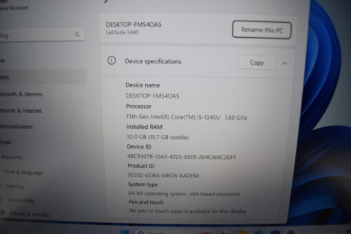 Dell Latitude 5440 14'' i5 13th gen RAM 32GB SSD 512GB laptop SKU11720 - Image 13