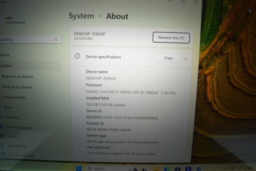Lenovo ThinkPad X1 Yoga 5th gen 14" i7 10th gen SSD 512GB RAM 16GB SKU11724 - Image 13