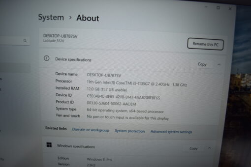 Dell Latitude 5520 15.6" i5 11th gen SSD 512GB RAM 12GB Laptop SKU11704 - Image 11