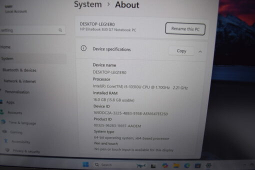 HP Elitebook 830 G7 13.3" i5 10th Gen RAM 16GB SSD 512GB Laptop SKU11712 - Image 11