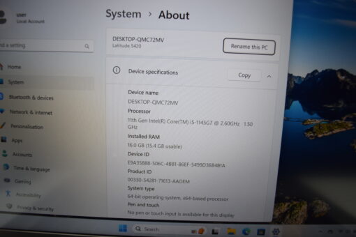 Dell Latitude 5420 14'' i5 11th gen RAM 16GB SSD 512GB Laptop SKU11686 - Image 11
