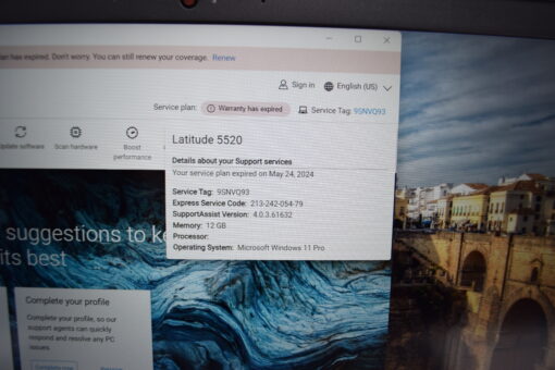Dell Latitude 5520 15.6" i5 11th gen SSD 512GB RAM 12GB Laptop SKU11704 - Image 14