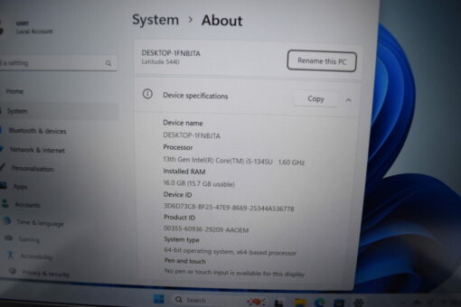 Dell Latitude 5440 14'' i5 13th gen RAM 16GB SSD 256GB laptop SKU11719 - Image 11