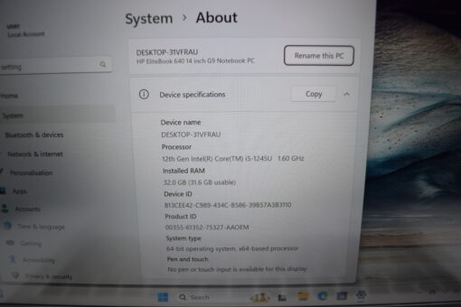 HP EliteBook 640 G9 14" i5 12th gen RAM 32GB SSD 1TB warranty laptop SKU11678 - Image 12